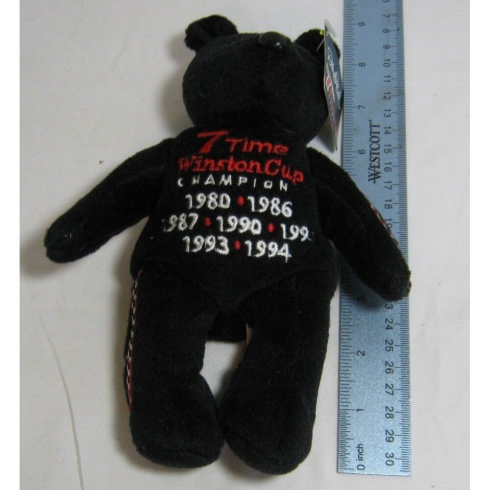 2000 Dale Earnhardt Sr Beanie Gold n Bear Collectible Teddy Black New in Bag